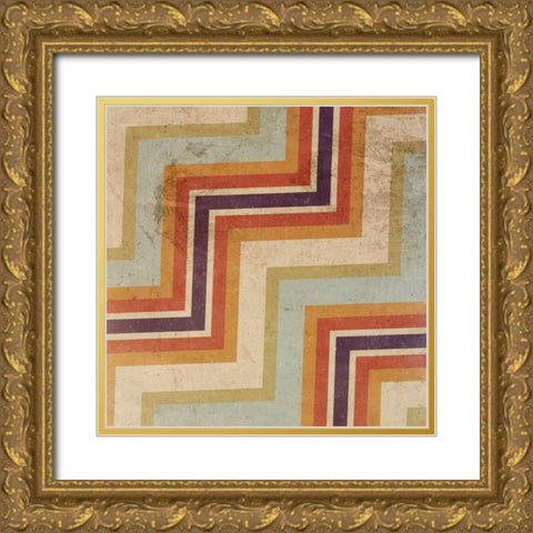 Dirty Deco II Gold Ornate Wood Framed Art Print with Double Matting by SD Graphics Studio