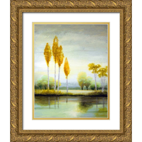 September Calm I Gold Ornate Wood Framed Art Print with Double Matting by Marcon, Michael