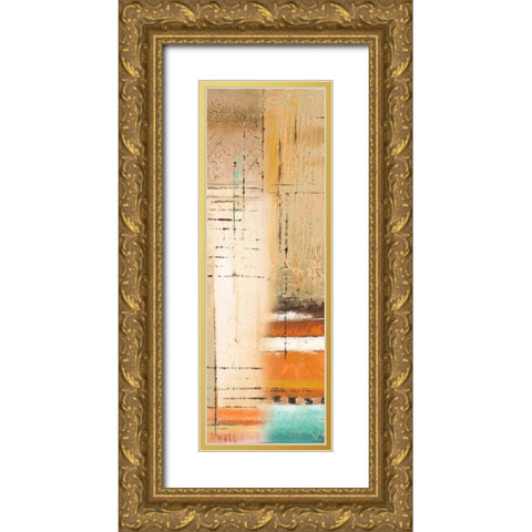 Energy Panel II Gold Ornate Wood Framed Art Print with Double Matting by Pinto, Patricia