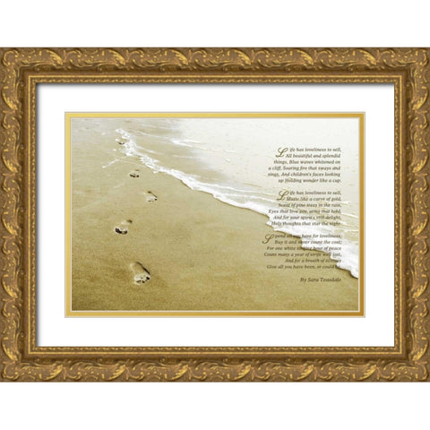 Lifes Loveliness Gold Ornate Wood Framed Art Print with Double Matting by Peck, Gail