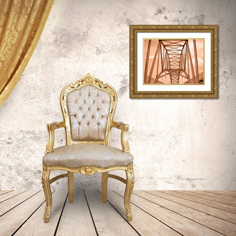 Sepia Bridge Gold Ornate Wood Framed Art Print with Double Matting by Rodriguez, Jairo