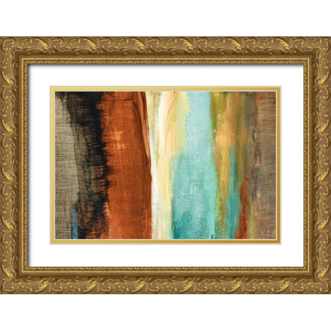 Rustic Sea Gold Ornate Wood Framed Art Print with Double Matting by Loreth, Lanie