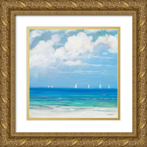 Seaside II Gold Ornate Wood Framed Art Print with Double Matting by Meneely, Dan