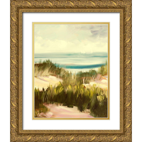 Seagrass Gold Ornate Wood Framed Art Print with Double Matting by Slivka, Jane