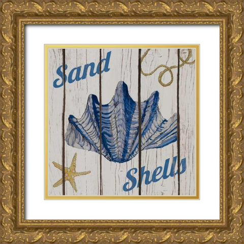 Nautical Shells I Gold Ornate Wood Framed Art Print with Double Matting by Ritter, Gina