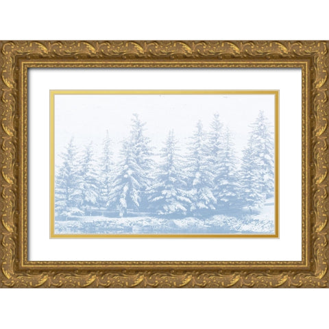 Winter Forest Gold Ornate Wood Framed Art Print with Double Matting by Mansfield, Kathy