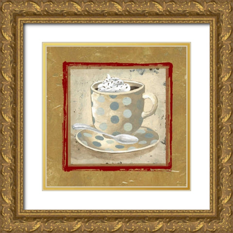 Golden Coffee II Gold Ornate Wood Framed Art Print with Double Matting by Medley, Elizabeth