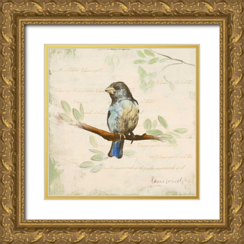 Bird Scene II Gold Ornate Wood Framed Art Print with Double Matting by Loreth, Lanie