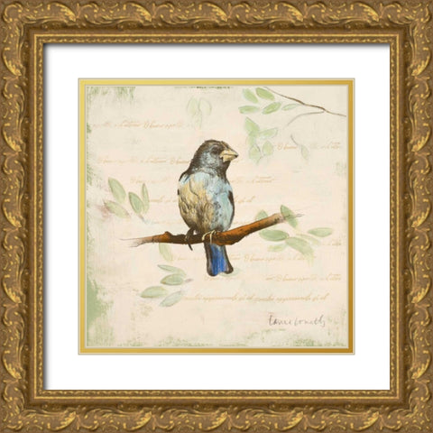 Bird Scene II Gold Ornate Wood Framed Art Print with Double Matting by Loreth, Lanie