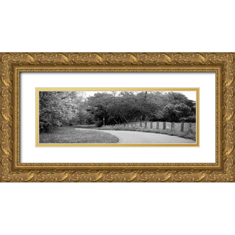 Country Road Gold Ornate Wood Framed Art Print with Double Matting by Poynter, Kelly