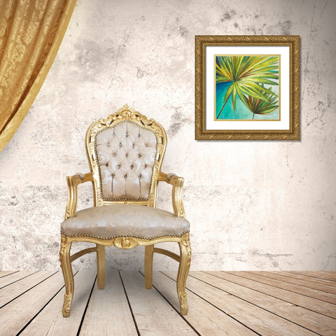 New Palmera II Gold Ornate Wood Framed Art Print with Double Matting by Pinto, Patricia
