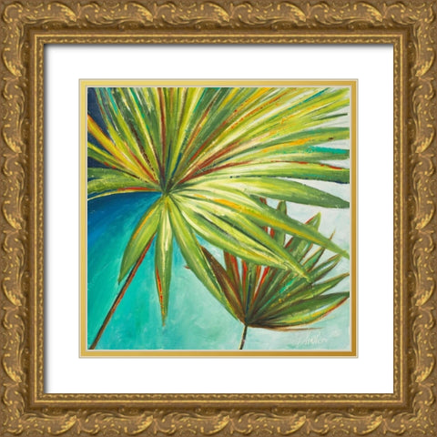 New Palmera II Gold Ornate Wood Framed Art Print with Double Matting by Pinto, Patricia