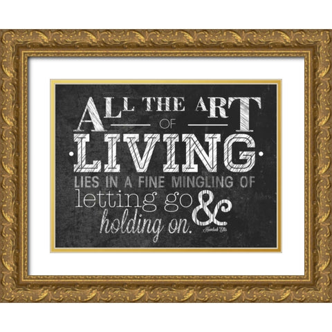 Art of Living with Border Gold Ornate Wood Framed Art Print with Double Matting by Sundance Studio