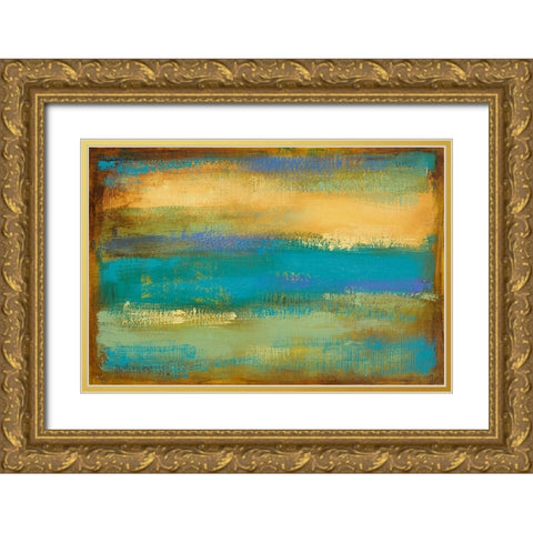 Spring Landscape Gold Ornate Wood Framed Art Print with Double Matting by Loreth, Lanie