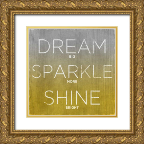 Dream Sparkle Shine Gold Ornate Wood Framed Art Print with Double Matting by Sundance Studio