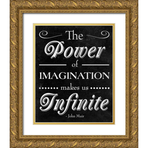 Power of Imagination Gold Ornate Wood Framed Art Print with Double Matting by SD Graphics Studio