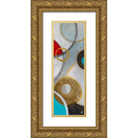 Playful Abstract II Gold Ornate Wood Framed Art Print with Double Matting by Marcon, Michael