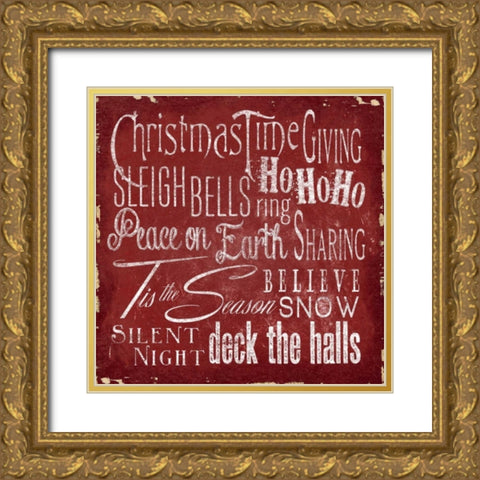 Holiday Type II Gold Ornate Wood Framed Art Print with Double Matting by Medley, Elizabeth
