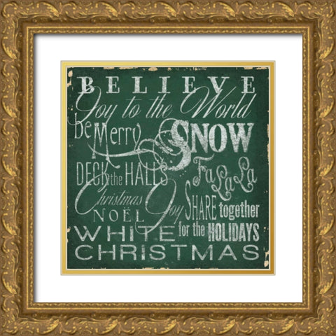 Holiday Type IV Gold Ornate Wood Framed Art Print with Double Matting by Medley, Elizabeth