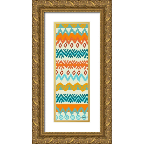 Southwest Pattern I Gold Ornate Wood Framed Art Print with Double Matting by Biscardi, Nicholas