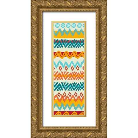 Southwest Pattern II Gold Ornate Wood Framed Art Print with Double Matting by Biscardi, Nicholas