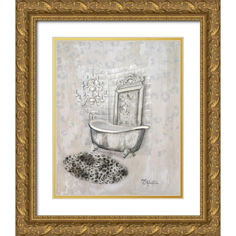 Antique Mirrored Bath II Gold Ornate Wood Framed Art Print with Double Matting by Hakimipour, Tiffany