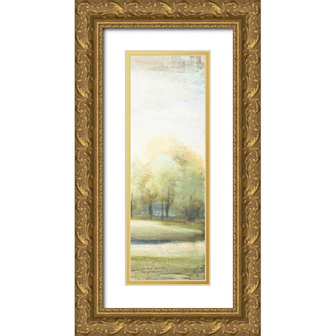 Late Afternoon Panel I Gold Ornate Wood Framed Art Print with Double Matting by Marcon, Michael