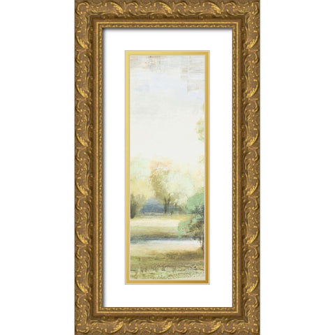 Late Afternoon Panel II Gold Ornate Wood Framed Art Print with Double Matting by Marcon, Michael