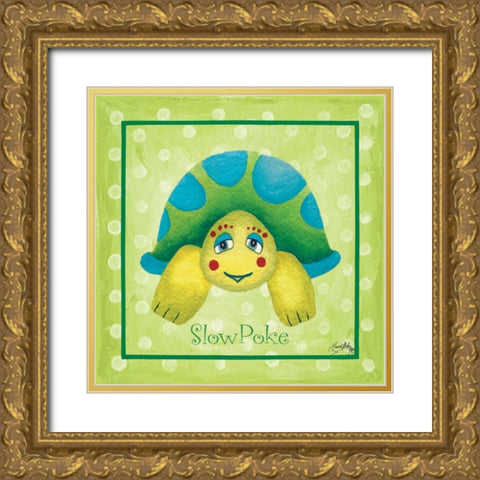 Turtle Border Gold Ornate Wood Framed Art Print with Double Matting by Medley, Elizabeth