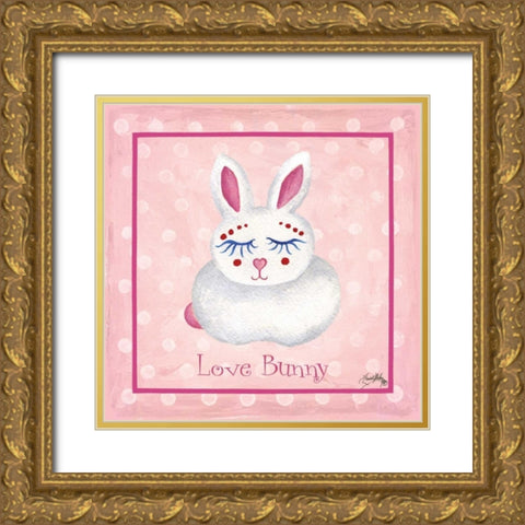 Bunny Border Gold Ornate Wood Framed Art Print with Double Matting by Medley, Elizabeth