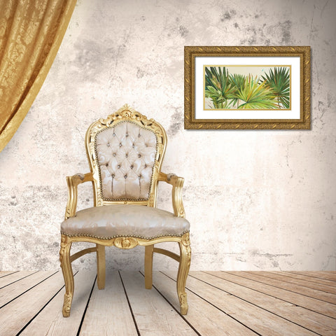 Arte Verde I Gold Ornate Wood Framed Art Print with Double Matting by Pinto, Patricia