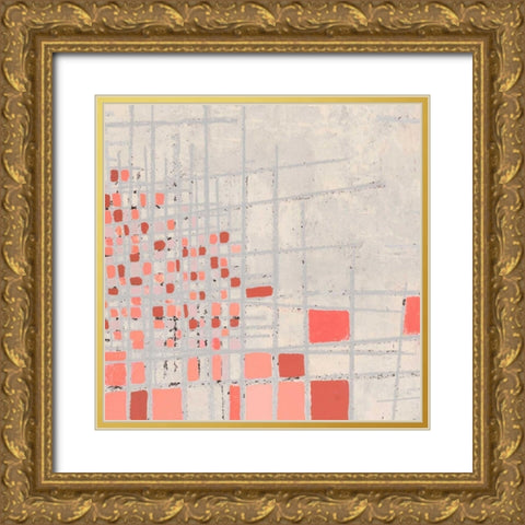 Coral Fractal II Gold Ornate Wood Framed Art Print with Double Matting by Marcon, Michael