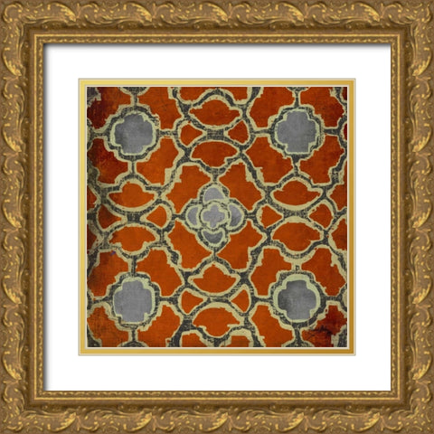 Red Modele I Gold Ornate Wood Framed Art Print with Double Matting by Medley, Elizabeth