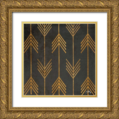 Gold Arrow Modele I Gold Ornate Wood Framed Art Print with Double Matting by Medley, Elizabeth