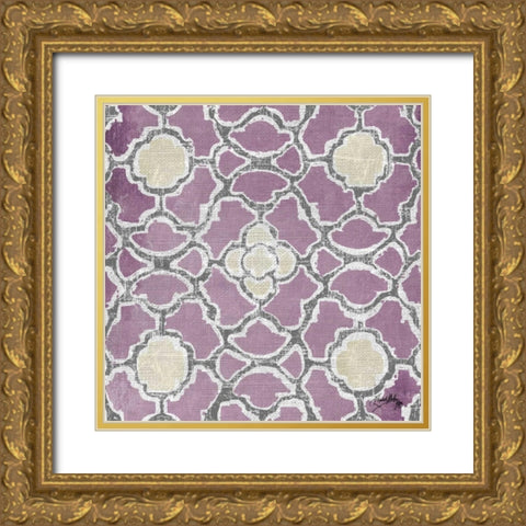 Purple Modele III Gold Ornate Wood Framed Art Print with Double Matting by Medley, Elizabeth