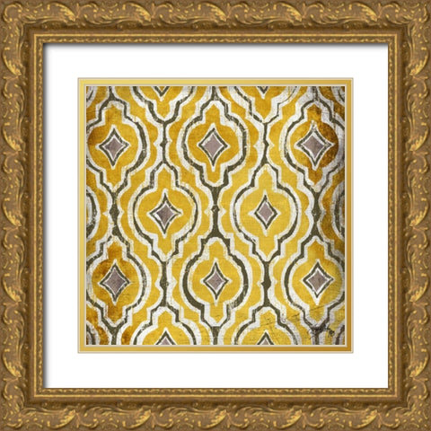 Yellow Modele II Gold Ornate Wood Framed Art Print with Double Matting by Medley, Elizabeth