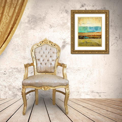 Rain I Gold Ornate Wood Framed Art Print with Double Matting by Pinto, Patricia