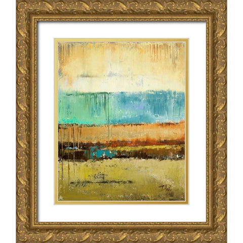 Rain I Gold Ornate Wood Framed Art Print with Double Matting by Pinto, Patricia
