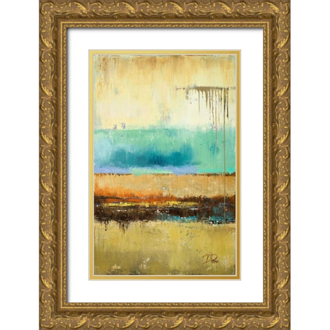 Rain II Gold Ornate Wood Framed Art Print with Double Matting by Pinto, Patricia