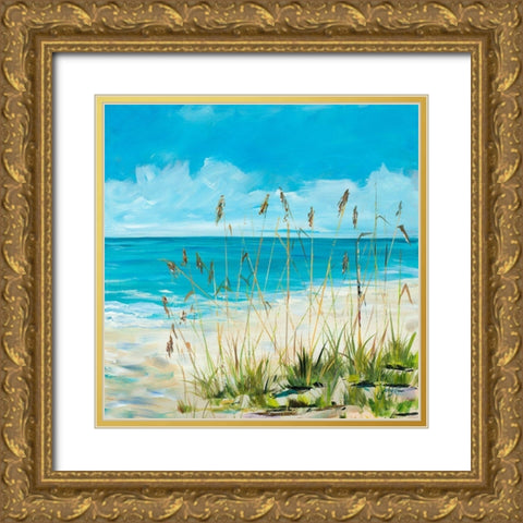 Seaside Square I Gold Ornate Wood Framed Art Print with Double Matting by DeRice, Julie