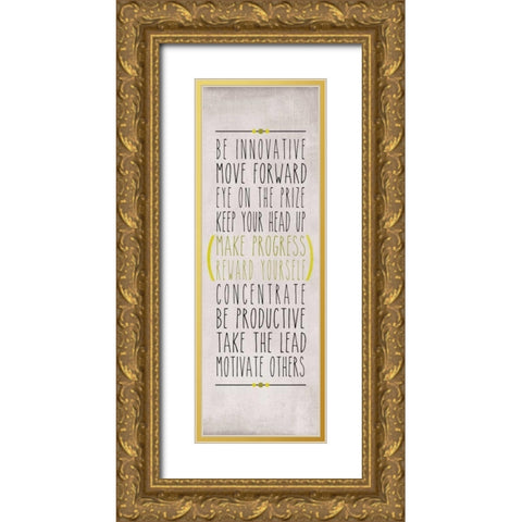 Be Innovative Gold Ornate Wood Framed Art Print with Double Matting by Studio, Sd Graphics
