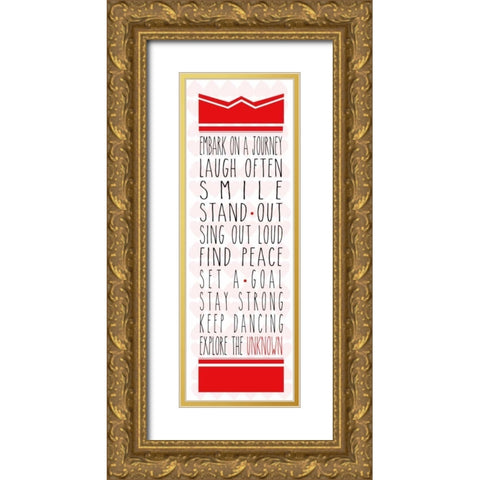 Embark Gold Ornate Wood Framed Art Print with Double Matting by SD Graphics Studio