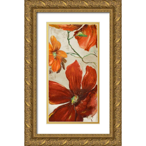 Modernismo Roja I Gold Ornate Wood Framed Art Print with Double Matting by Pinto, Patricia