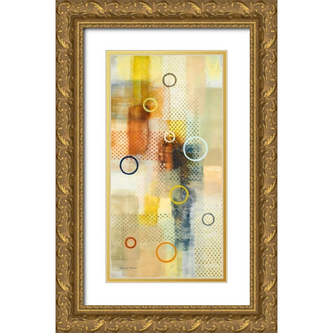Floating Forms II Gold Ornate Wood Framed Art Print with Double Matting by Marcon, Michael