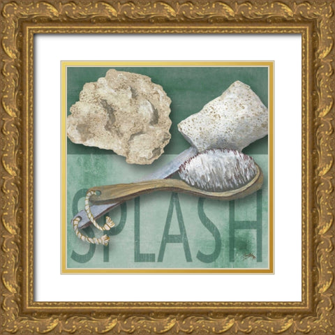 Splash Gold Ornate Wood Framed Art Print with Double Matting by Medley, Elizabeth