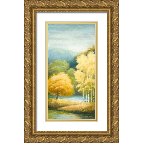 Birchwood I Gold Ornate Wood Framed Art Print with Double Matting by Marcon, Michael