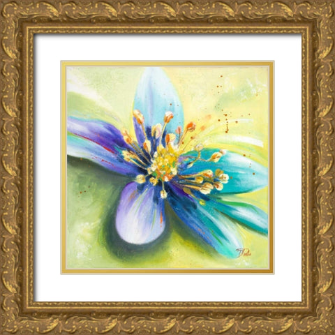 Summer Flowers I Gold Ornate Wood Framed Art Print with Double Matting by Pinto, Patricia