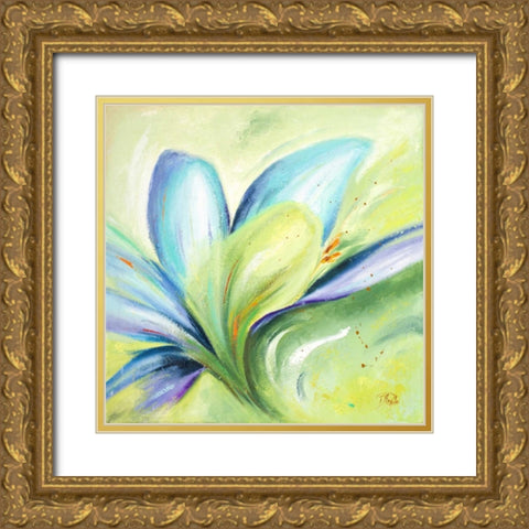 Summer Flowers II Gold Ornate Wood Framed Art Print with Double Matting by Pinto, Patricia
