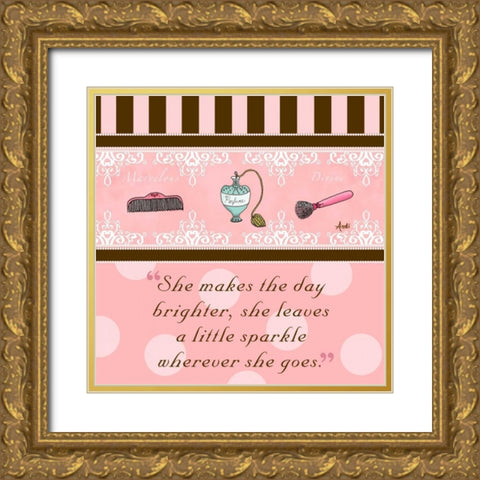 Classy and Fabulous I Gold Ornate Wood Framed Art Print with Double Matting by Metz, Andi