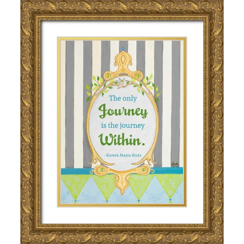 Journey Within Gold Ornate Wood Framed Art Print with Double Matting by Metz, Andi